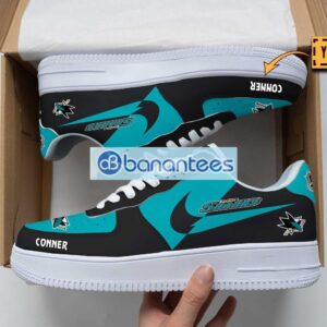San Jose Sharks Air Force Shoes Custom Name Gift For Fans AF1 Sneakers Product Photo 1