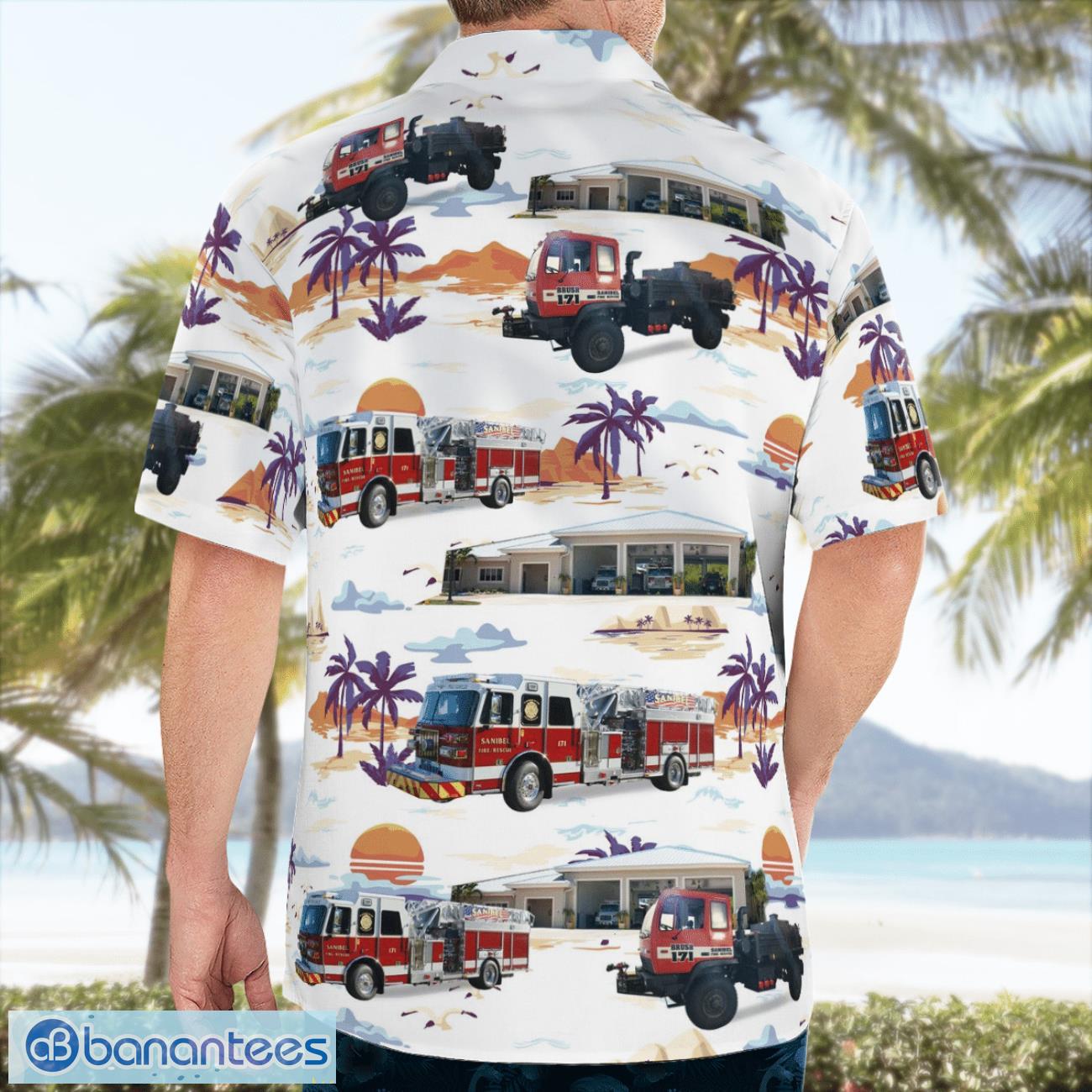 sanibel florida sanibel fire rescue district hawaiian shirt beach shirt for men and women 1 image Sanibel, Florida, Sanibel Fire Rescue District Hawaiian Shirt Beach Shirt For Men And Women Product Photo 2