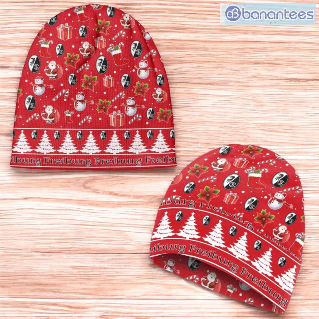 sc freiburg beanie hat ugly christmas pattern gift for men and women image Sc Freiburg Beanie Hat Ugly Christmas Pattern Gift For Men And Women Product Photo 1