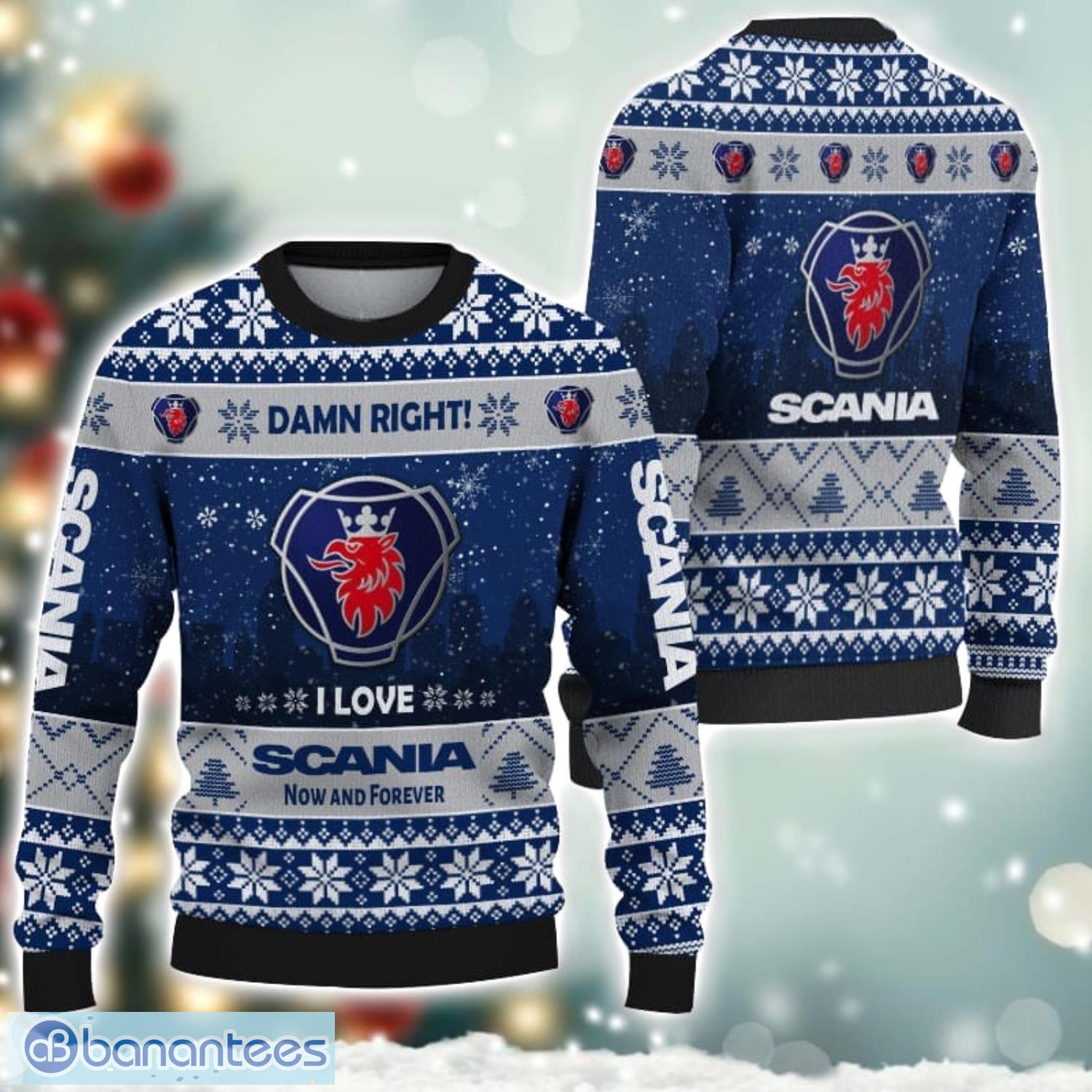 scania damn right i lover scania now and forever 3d ugly christmas sweater christmas gift image Scania Damn Right I Lover Scania Now And Forever 3D Ugly Christmas Sweater Christmas Gift Product Photo 1