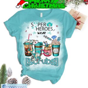 Scrubs Super Heroes Wear Scrubs I Look Better In Scrubs Holidays Fleece Pajamas Set Men Women For Fans - Scrubs Super Heroes Wear Scrubs I Look Better In Scrubs Holidays Fleece Pajamas Set-2