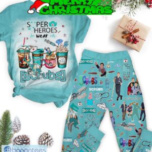 Scrubs Super Heroes Wear Scrubs I Look Better In Scrubs Holidays Fleece Pajamas Set Men Women For Fans - Scrubs Super Heroes Wear Scrubs I Look Better In Scrubs Holidays Fleece Pajamas Set-1