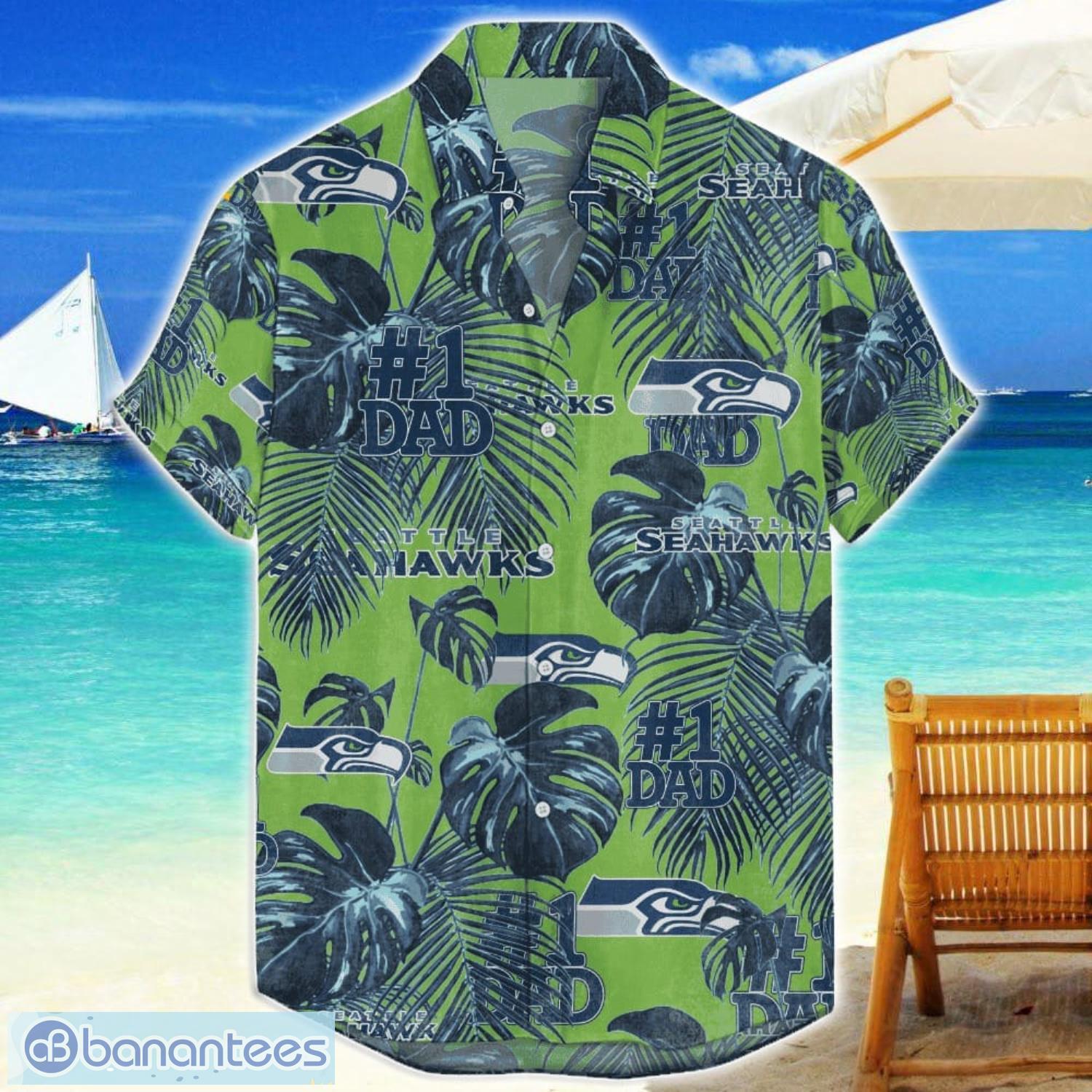 seattle seahawks dad hawaiian fathers day gift for dad grandpa nfl sports beach shirt image Seattle Seahawks Dad Hawaiian Father’s Day Gift For Dad Grandpa NFL Sports Beach Shirt Product Photo 1