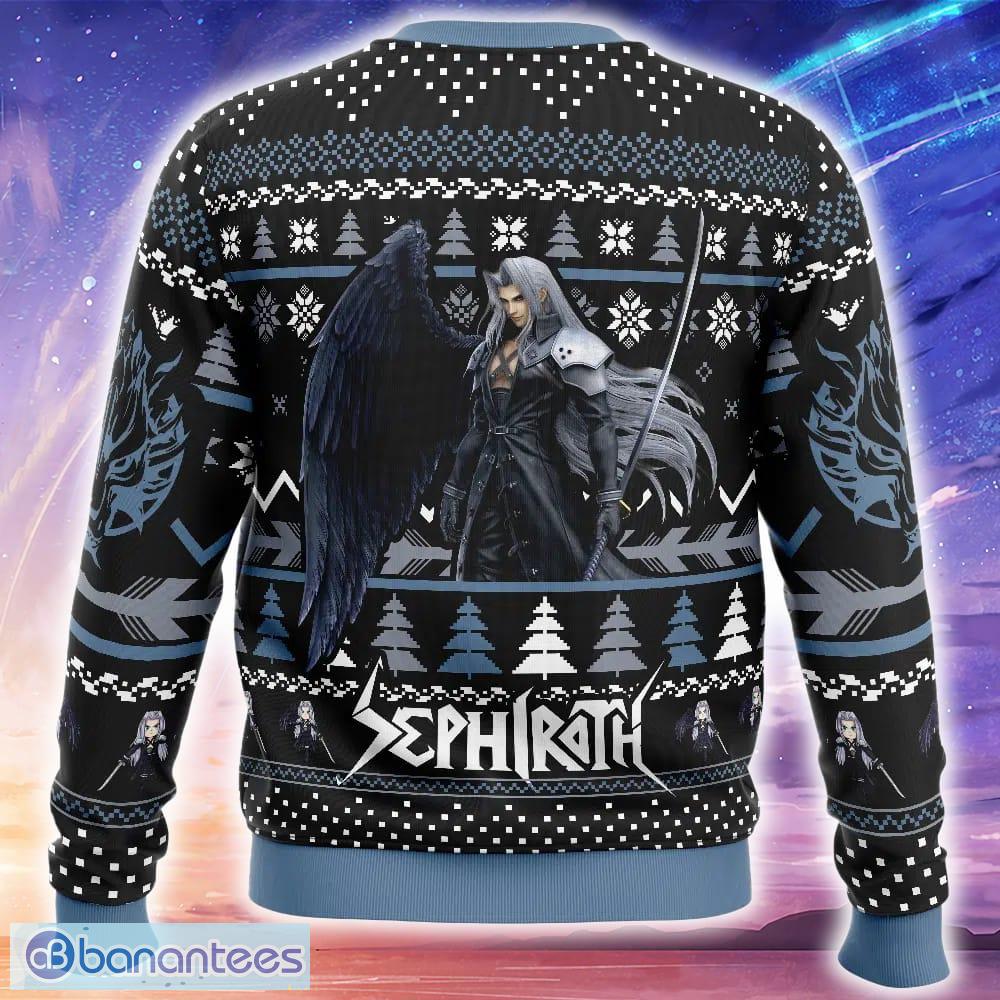 sephiroth final fantasy knitted christmas sweater trending holidays for men women fans 1 image Sephiroth Final Fantasy Knitted Christmas Sweater Trending Holidays For Men Women Fans - Sephiroth Final Fantasy Ugly Christmas Sweater_2