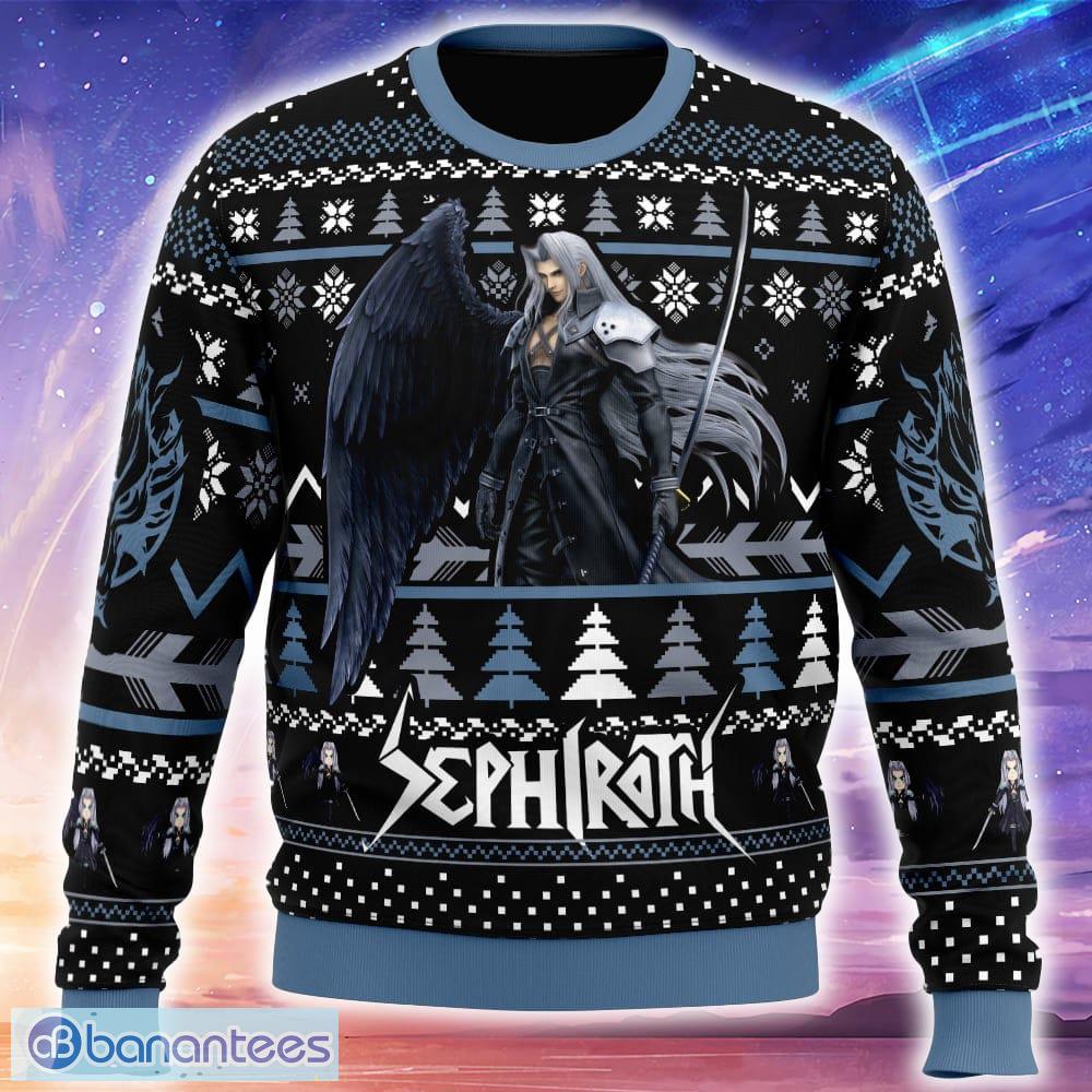 sephiroth final fantasy knitted christmas sweater trending holidays for men women fans image Sephiroth Final Fantasy Knitted Christmas Sweater Trending Holidays For Men Women Fans - Sephiroth Final Fantasy Ugly Christmas Sweater_1