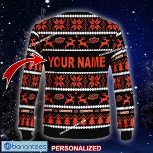 NEW Snowplow Oklahoma State Cowboys Ugly Christmas Sweater Gift Holidays Custom Name - NCAA Oklahoma State Cowboys Ugly Christmas Sweater For Men And Women Photo 2