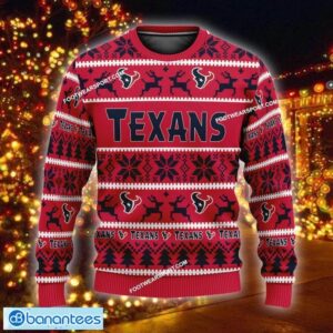 NEW Festoon Houston Texans Ugly Christmas Sweater Gift For Men And Women Custom Name - NFL Houston Texans Ugly Christmas Sweater For Men And Women Photo 1