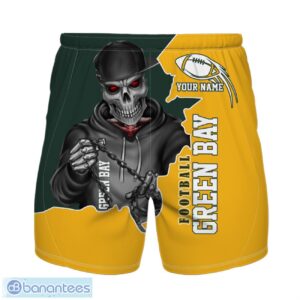 Green Bay Football Team Hawaiian Shirt And Shorts Personalized Name And Number For Fans Product Photo 2