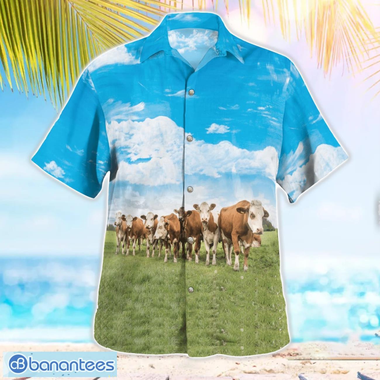simmental cattle hawaiian shirt beach shirt summer holiday gift 2 image Simmental Cattle Hawaiian Shirt Beach Shirt Summer Holiday Gift Product Photo 3