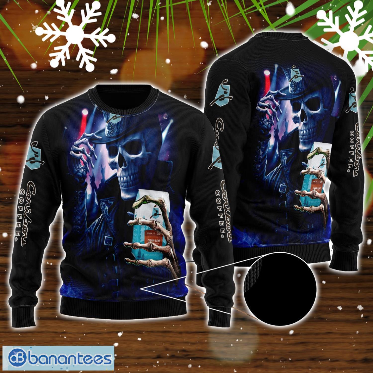 skull caribou coffee all over print 3d sweater for men and women image Skull Caribou Coffee All Over Print 3D Sweater For Men And Women Product Photo 1