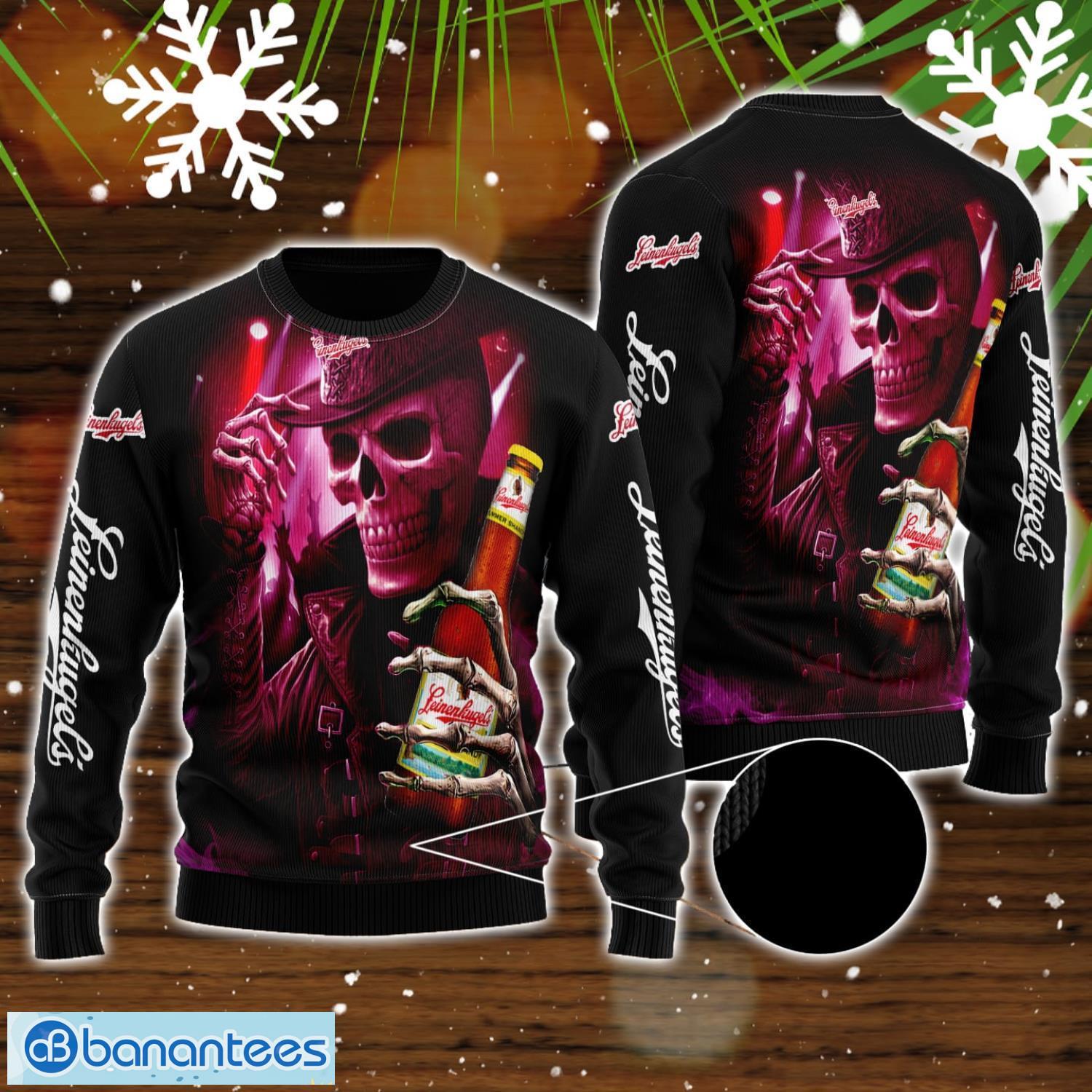 skull leinenkugels all over print 3d sweater for men and women image Skull Leinenkugel's All Over Print 3D Sweater For Men And Women Product Photo
