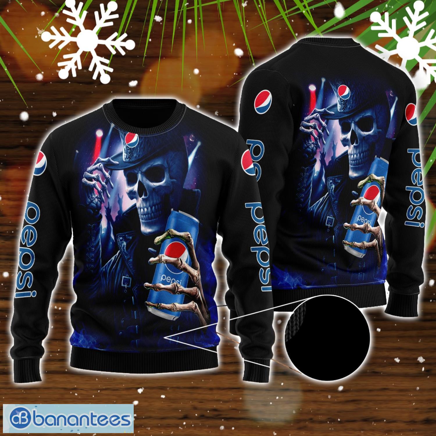 skull pepsi all over print 3d sweater for men and women image Skull Pepsi All Over Print 3D Sweater For Men And Women Product Photo 1