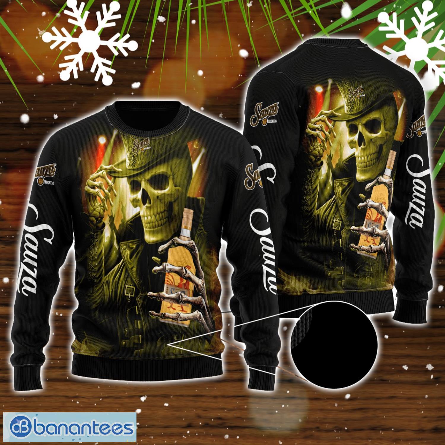 skull sauza tequila all over print 3d sweater for men and women image Skull Sauza Tequila All Over Print 3D Sweater For Men And Women Product Photo 1