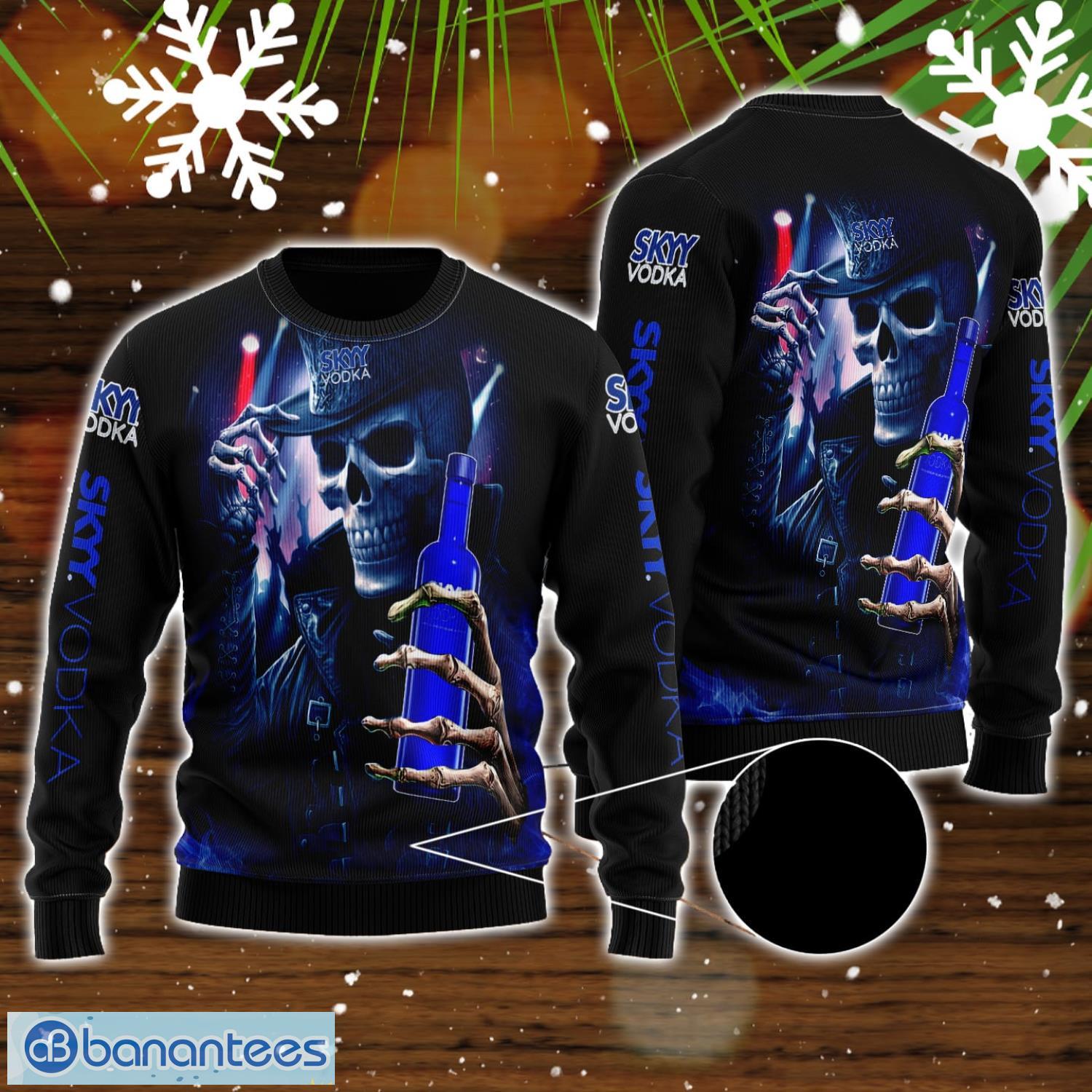 skull skyy vodka all over print 3d sweater for men and women image Skull Skyy Vodka All Over Print 3D Sweater For Men And Women Product Photo 1