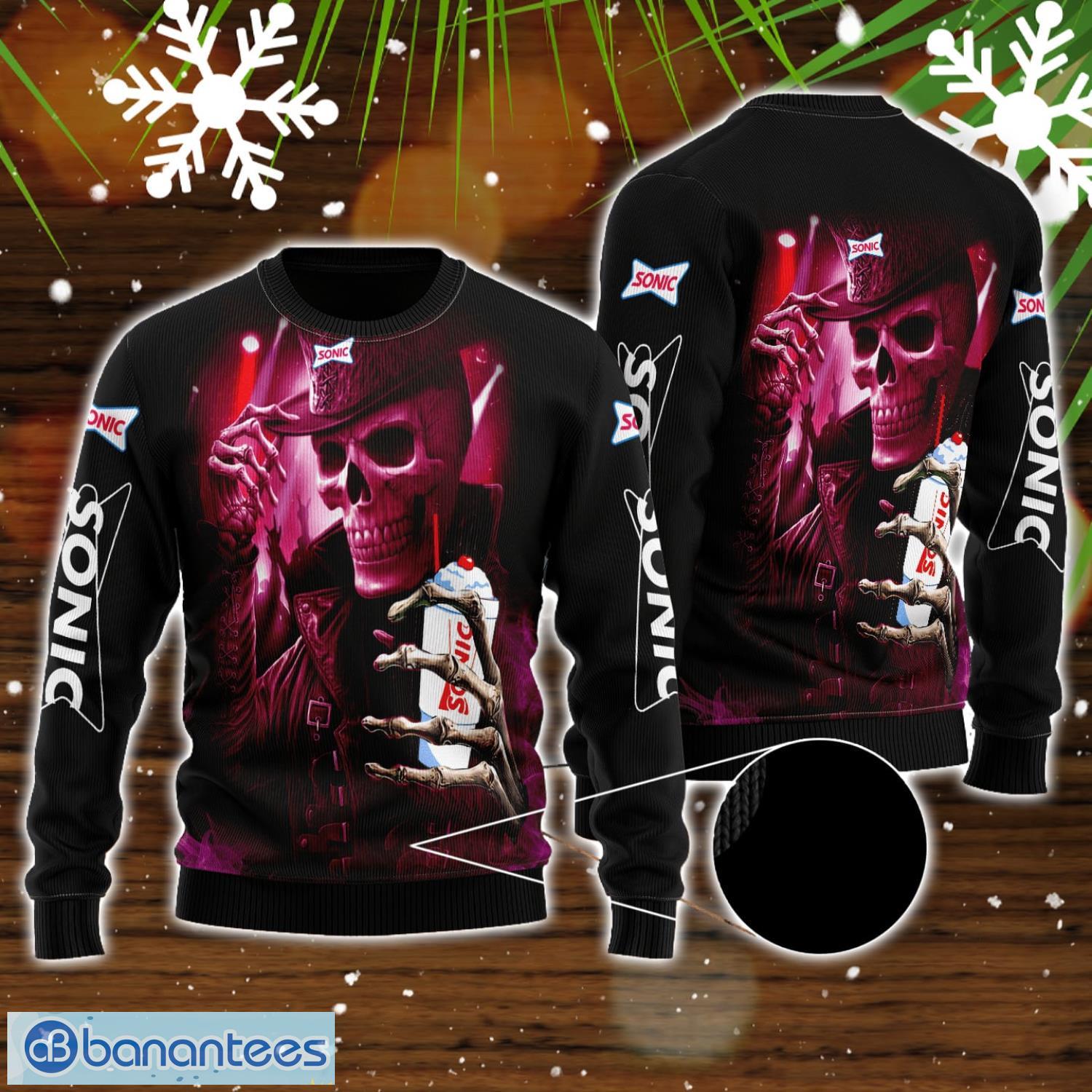 skull sonic drive in all over print 3d sweater for men and women image Skull Sonic Drive-In All Over Print 3D Sweater For Men And Women Product Photo 1