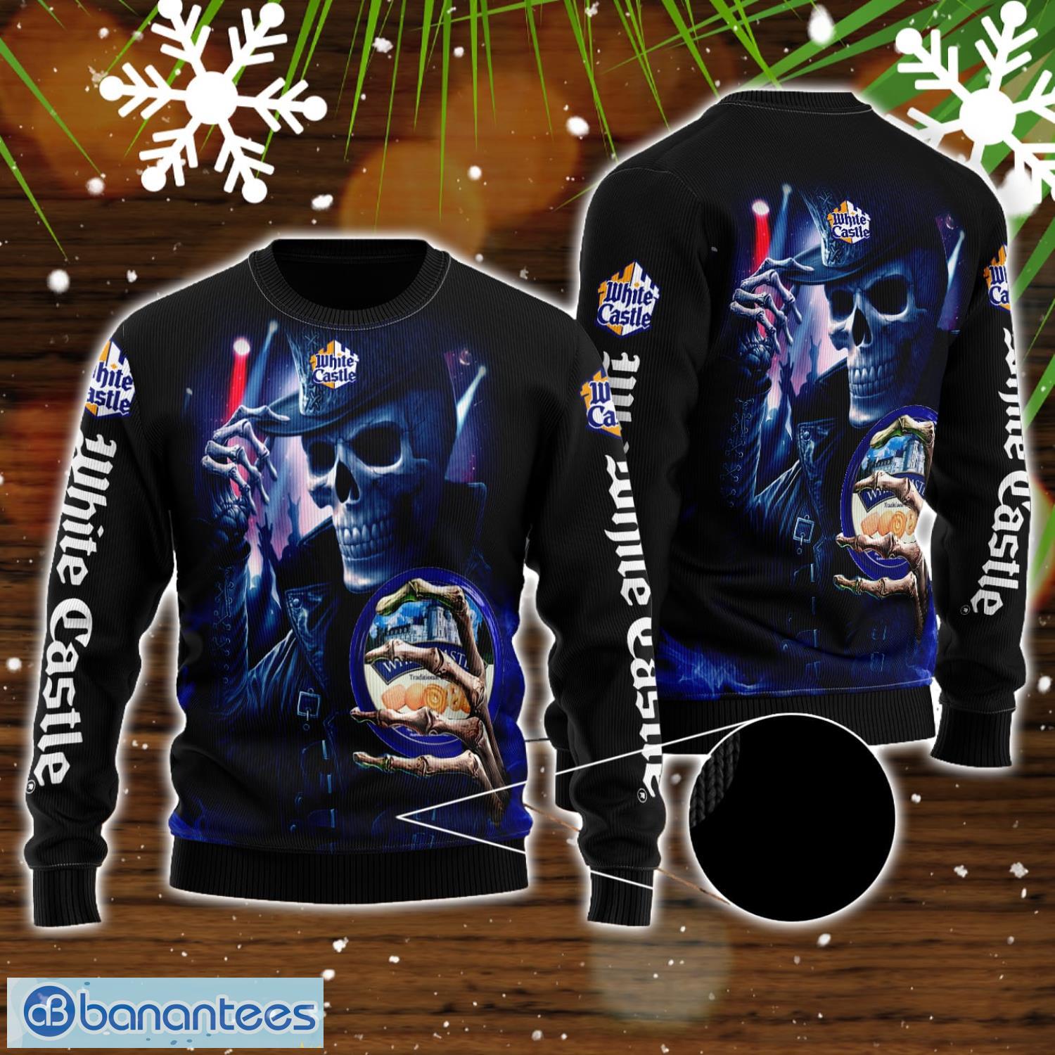skull white castle all over print 3d sweater for men and women image Skull White Castle All Over Print 3D Sweater For Men And Women Product Photo 1