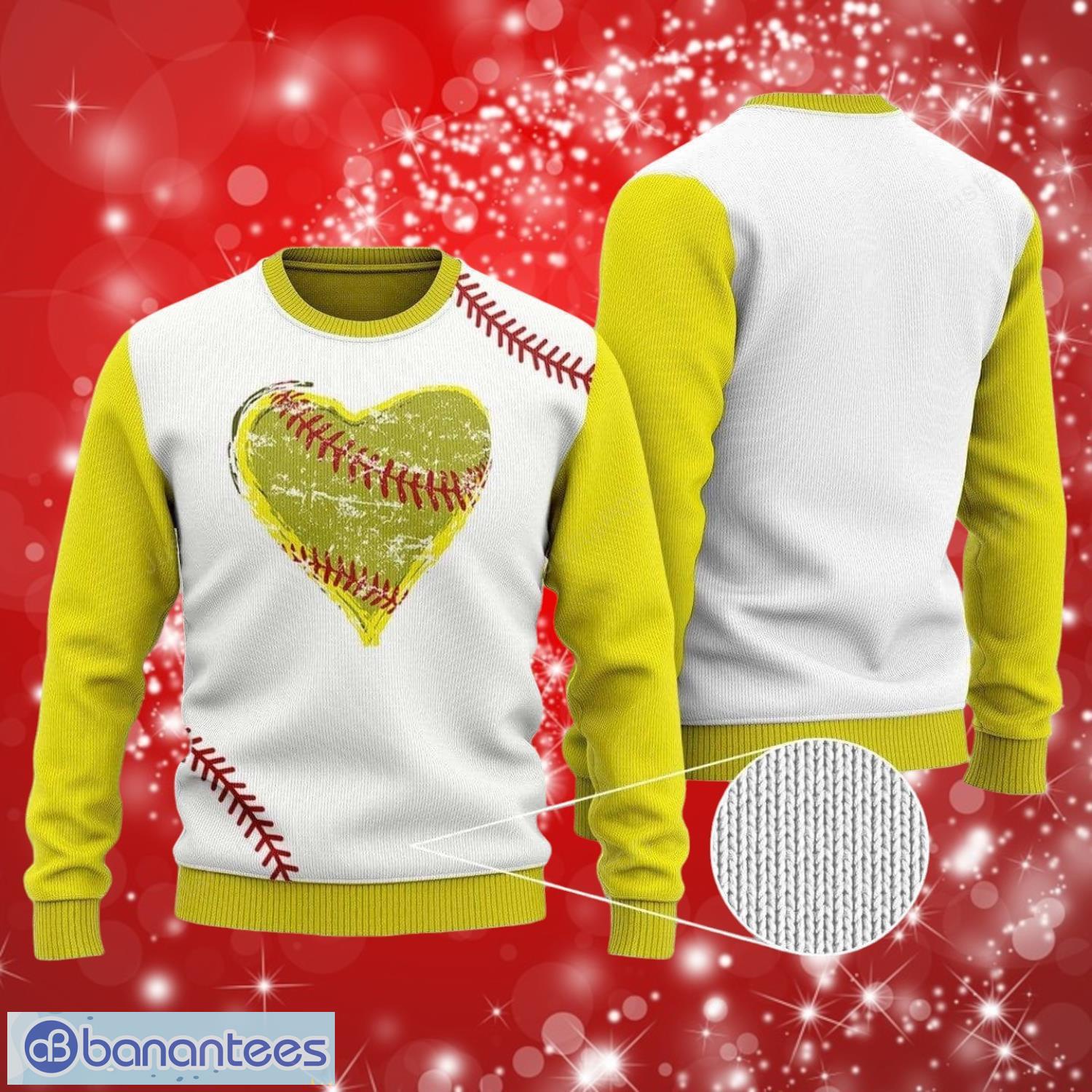 softball heart christmas full over print gifts christmas 3d sweater shirt image Softball Heart Christmas Full Over Print Gifts Christmas 3D Sweater Shirt Product Photo 1