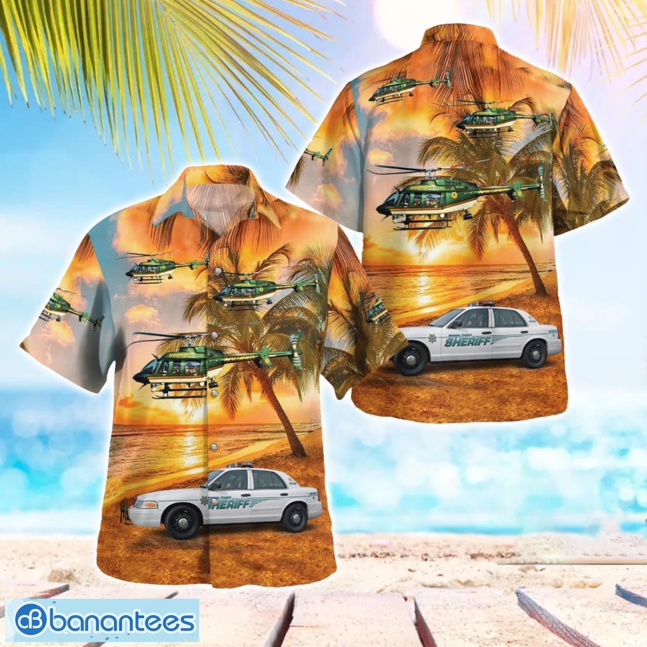 sonoma county sheriff helicopter bell 407 amp car 3d hawaiian shirt image Sonoma County Sheriff Helicopter BELL 407 & Car 3D Hawaiian Shirt Product Photo 1