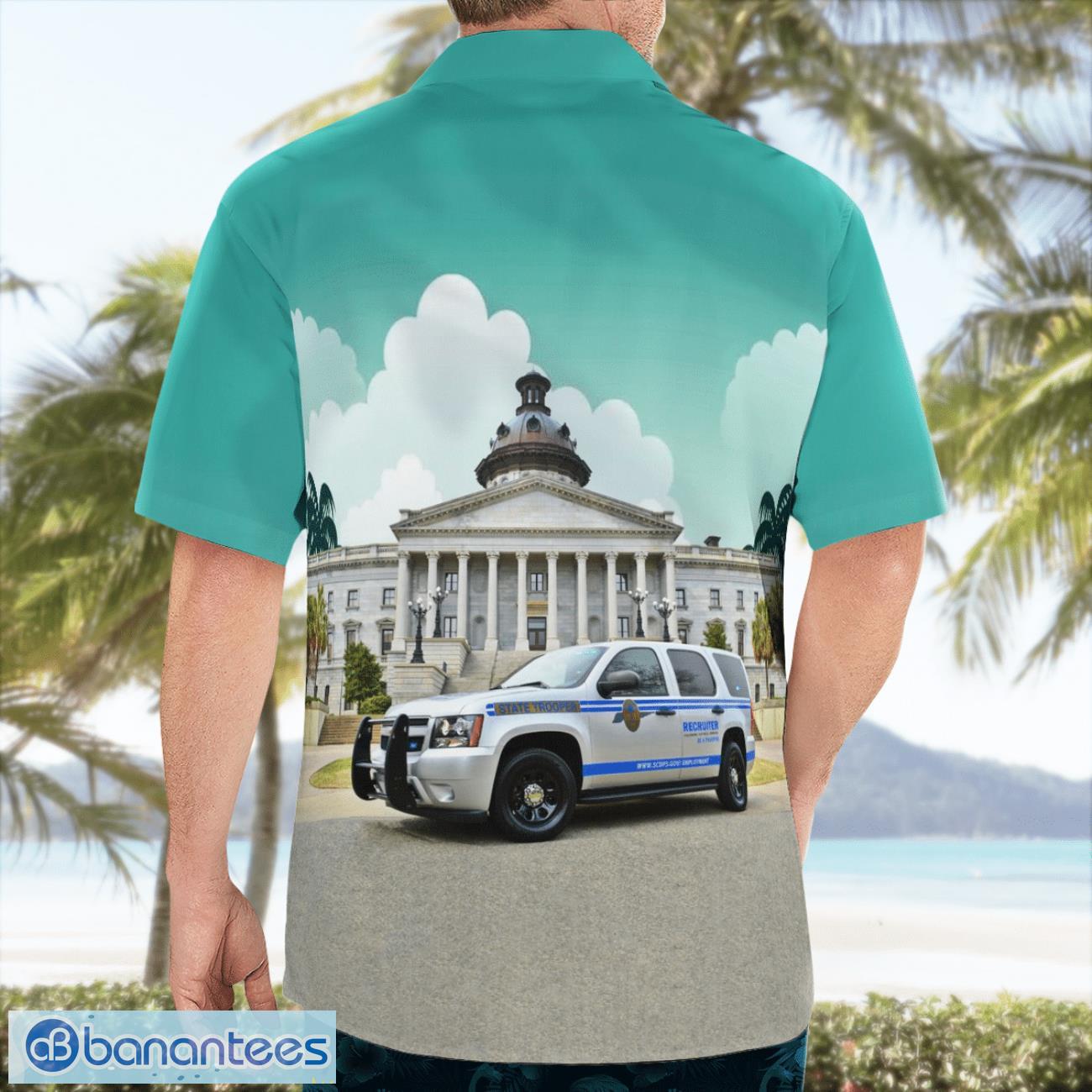 south carolina highway patrol 2014 chevrolet tahoe hawaiian shirt 1 image South Carolina Highway Patrol 2014 Chevrolet Tahoe Hawaiian Shirt Product Photo 2