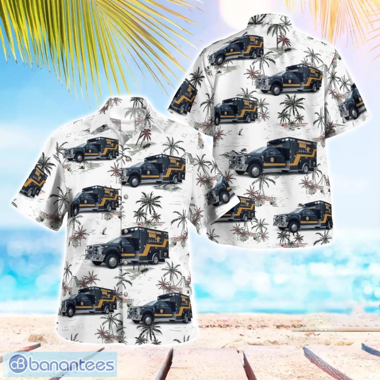 st joseph missouri buchanan county ems hawaiian shirt beach shirt for men and women image St. Joseph, Missouri, Buchanan County EMS Hawaiian Shirt Beach Shirt For Men And Women Product Photo 1