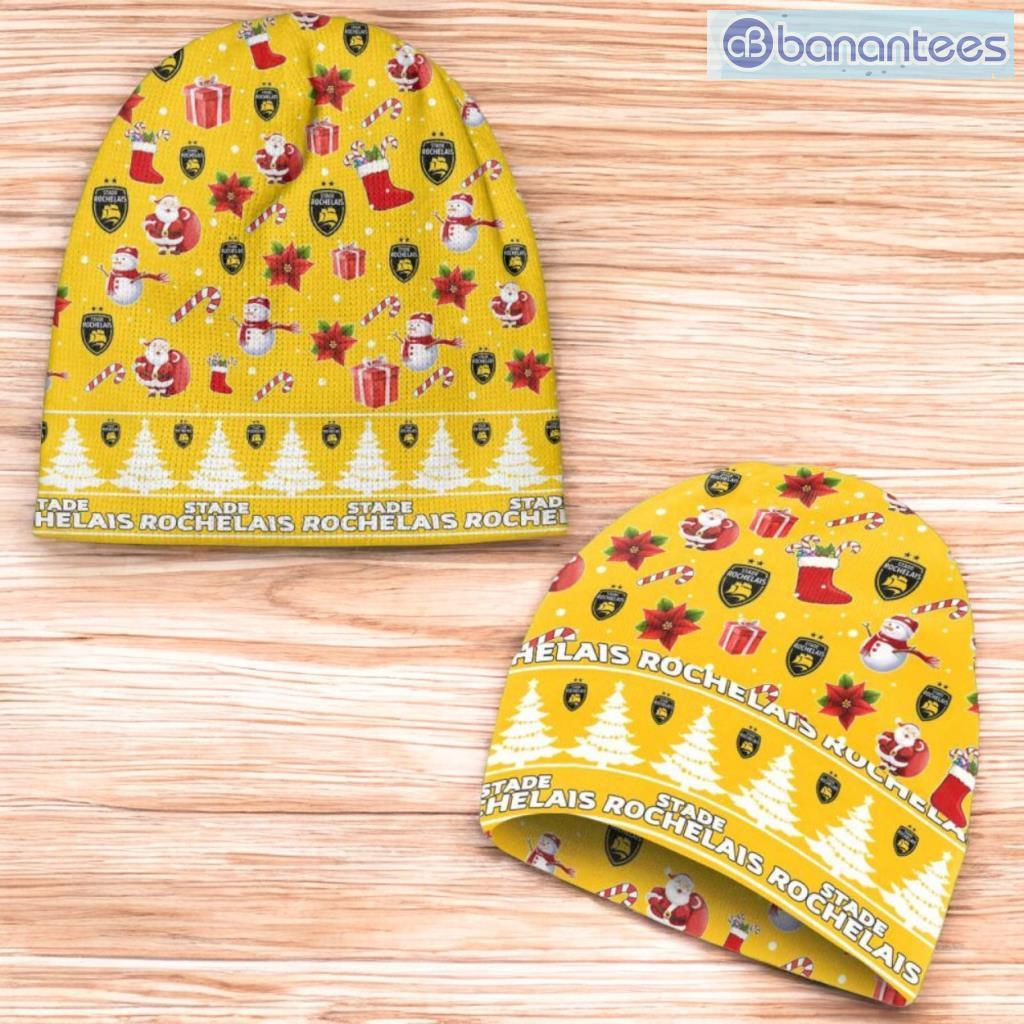 stade rochelais beanie hat ugly christmas pattern gift for men and women image Stade Rochelais Beanie Hat Ugly Christmas Pattern Gift For Men And Women Product Photo 1