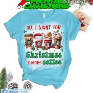 Starbucks All I Want For Christmas Is More Coffee Holidays Fleece Pajamas Set For Women Gift Christmas - Starbucks All I Want For Christmas Is More Coffee Holidays Fleece Pajamas Set-2