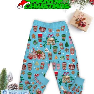 Starbucks All I Want For Christmas Is More Coffee Holidays Fleece Pajamas Set For Women Gift Christmas - Starbucks All I Want For Christmas Is More Coffee Holidays Fleece Pajamas Set-3