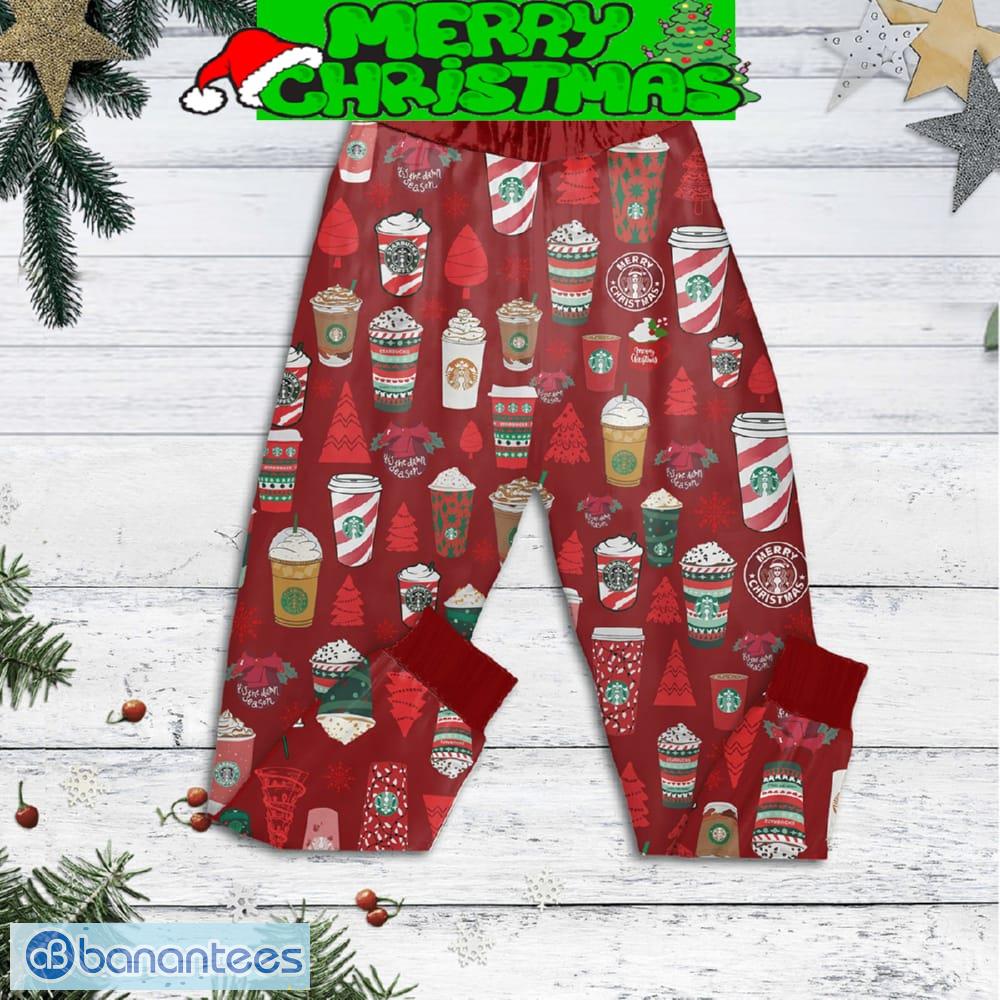 starbucks merry christmas pajamas set for christmas 1 image Starbucks Merry Christmas Pajamas Set For Christmas - Starbucks Merry Christmas Pajamas Set-2