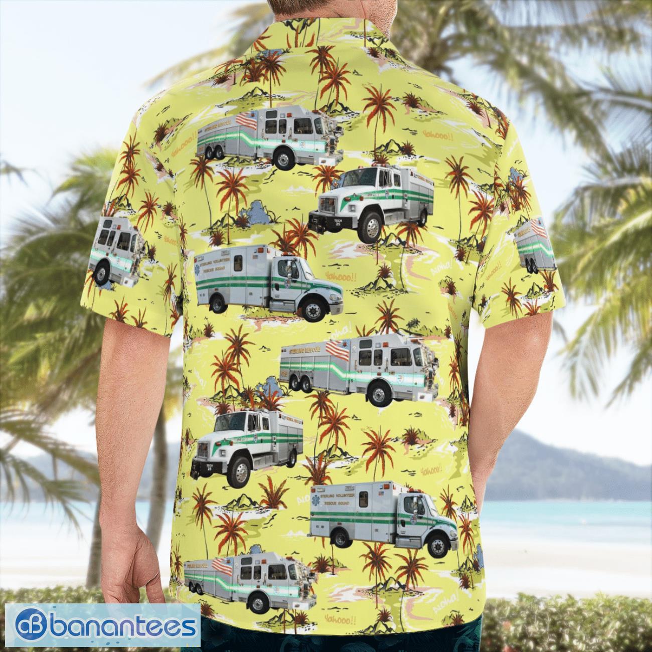 sterling loudoun county virginia sterling volunteer rescue squad hawaiian shirt 1 image Sterling, Loudoun County, Virginia, Sterling Volunteer Rescue Squad Hawaiian Shirt Product Photo 2