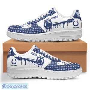 Personalized Name Indianapolis Colts Drip Air Force Shoes Men Women Sneakers Product Photo 1