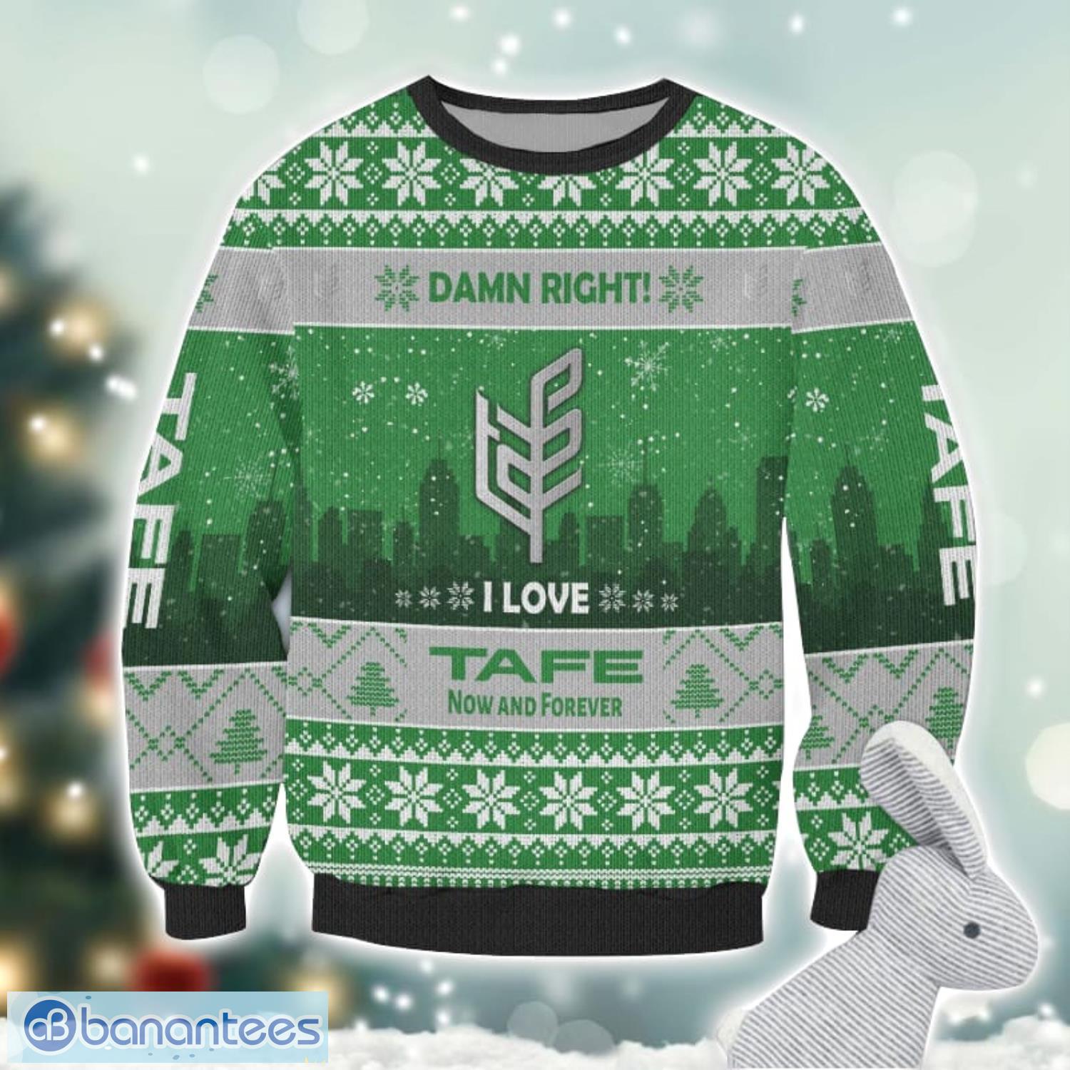 tafe damn right i lover tafe now and forever 3d ugly christmas sweater christmas gift 1 image Tafe Damn Right I Lover Tafe Now And Forever 3D Ugly Christmas Sweater Christmas Gift Product Photo 2