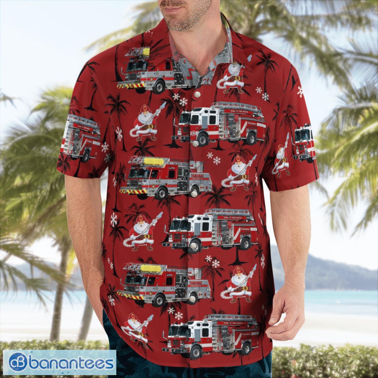Tamarac, Broward County, Florida, Tamarac Fire Department Beach Shirt For Team Tamarac, Broward County, Florida, Tamarac Fire Department Beach Shirt For Team Product Photo 4
