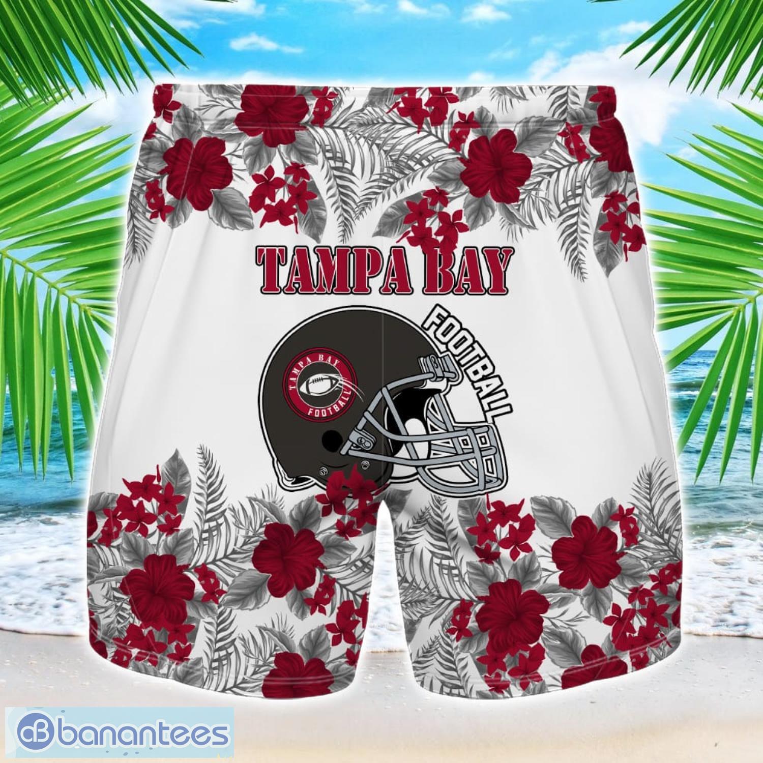 tampa bay team hawaiian and shorts all printed beach set for fans custom name 1 image Tampa Bay Team Hawaiian And Shorts All Printed Beach Set For Fans Custom Name Product Photo 2