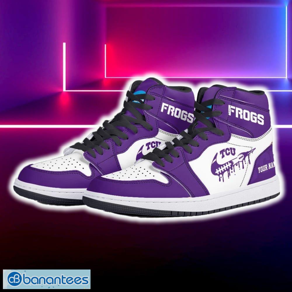 tcu horned frogs air jordan hightop shoes new custom name for fans gift sneaker 1 image TCU Horned Frogs Air Jordan Hightop Shoes New Custom Name For Fans Gift Sneaker - TCU Horned Frogs Air Jordan Hightop Shoes Photo 5