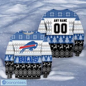 Buffalo Bills Personalized Name & Number Ugly Sweater Christmas Gift For Fans Product Photo 1