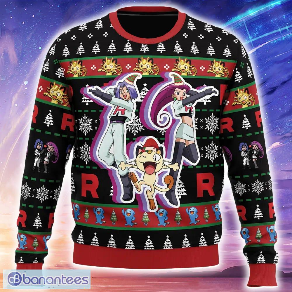 team rocket pokemon ugly christmas sweater trending holidays for men women fans image Team Rocket Pokemon Ugly Christmas Sweater Trending Holidays For Men Women Fans - Team Rocket Pokemon Ugly Christmas Sweater_1
