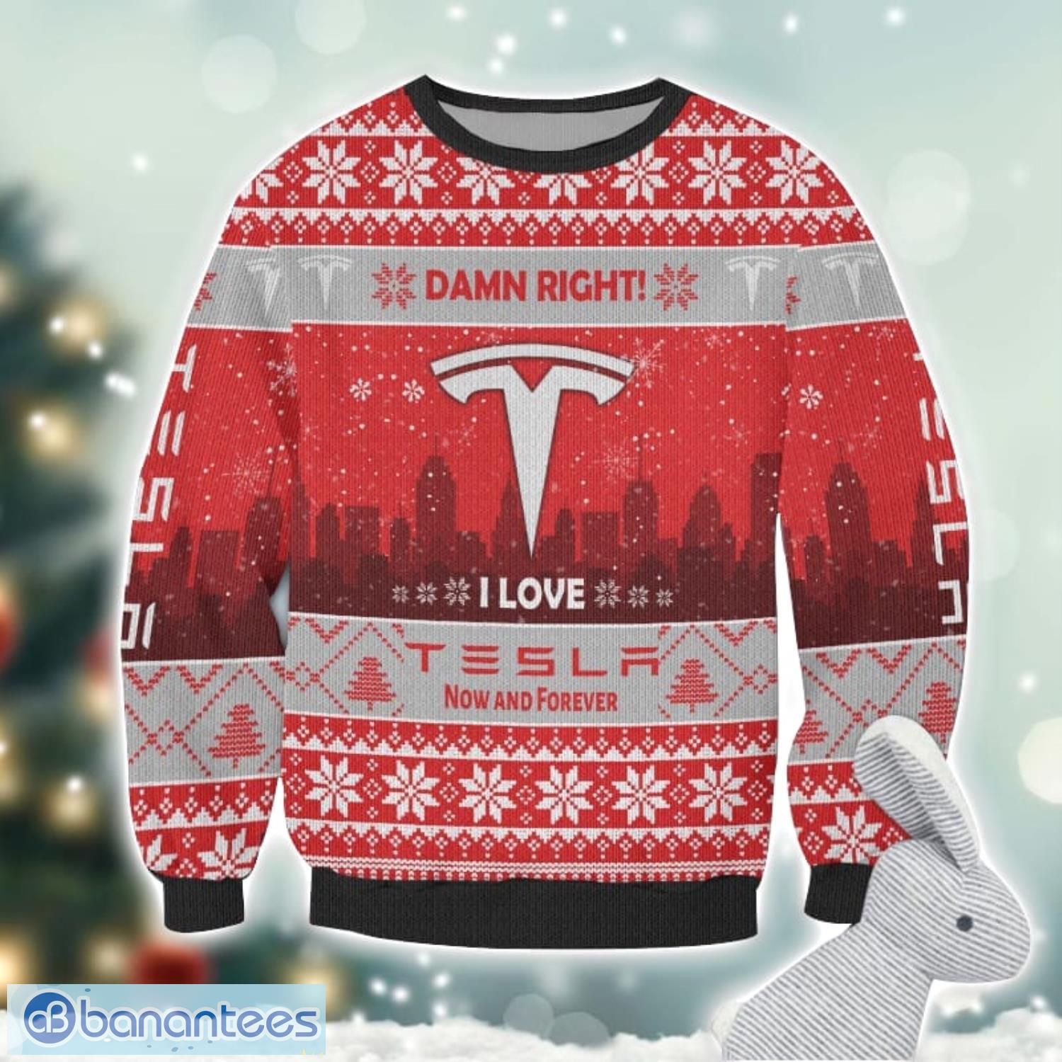 tesla damn right i lover tesla now and forever 3d ugly christmas sweater christmas gift 1 image Tesla Damn Right I Lover Tesla Now And Forever 3D Ugly Christmas Sweater Christmas Gift Product Photo 2