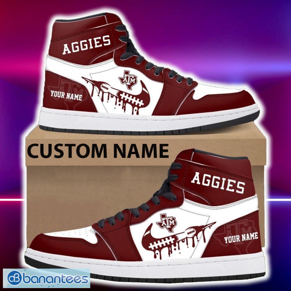 texas aampm aggies air jordan hightop shoes new custom name for fans gift sneaker image Texas A&M Aggies Air Jordan Hightop Shoes New Custom Name For Fans Gift Sneaker - Texas A&M Aggies Air Jordan Hightop Shoes Photo 4