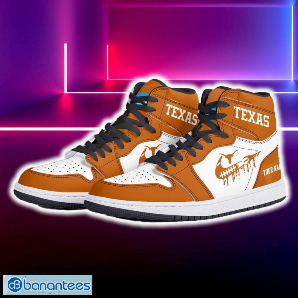 texas longhorns air jordan hightop shoes new custom name for fans gift sneaker 1 image Texas Longhorns Air Jordan Hightop Shoes New Custom Name For Fans Gift Sneaker - Texas Longhorns Air Jordan Hightop Shoes Photo 5