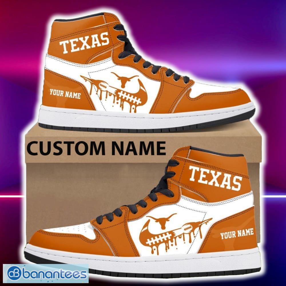 texas longhorns air jordan hightop shoes new custom name for fans gift sneaker image Texas Longhorns Air Jordan Hightop Shoes New Custom Name For Fans Gift Sneaker - Texas Longhorns Air Jordan Hightop Shoes Photo 4