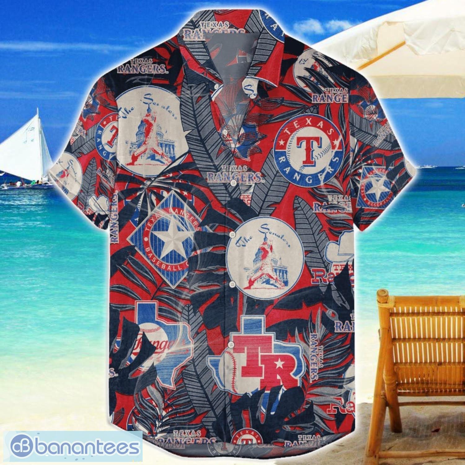 texas rangers 3d hawaiian shirt retro logo revolution mlb new design summer gift for men women image Texas Rangers 3D Hawaiian Shirt Retro Logo Revolution MLB New Design Summer Gift For Men Women Product Photo 1
