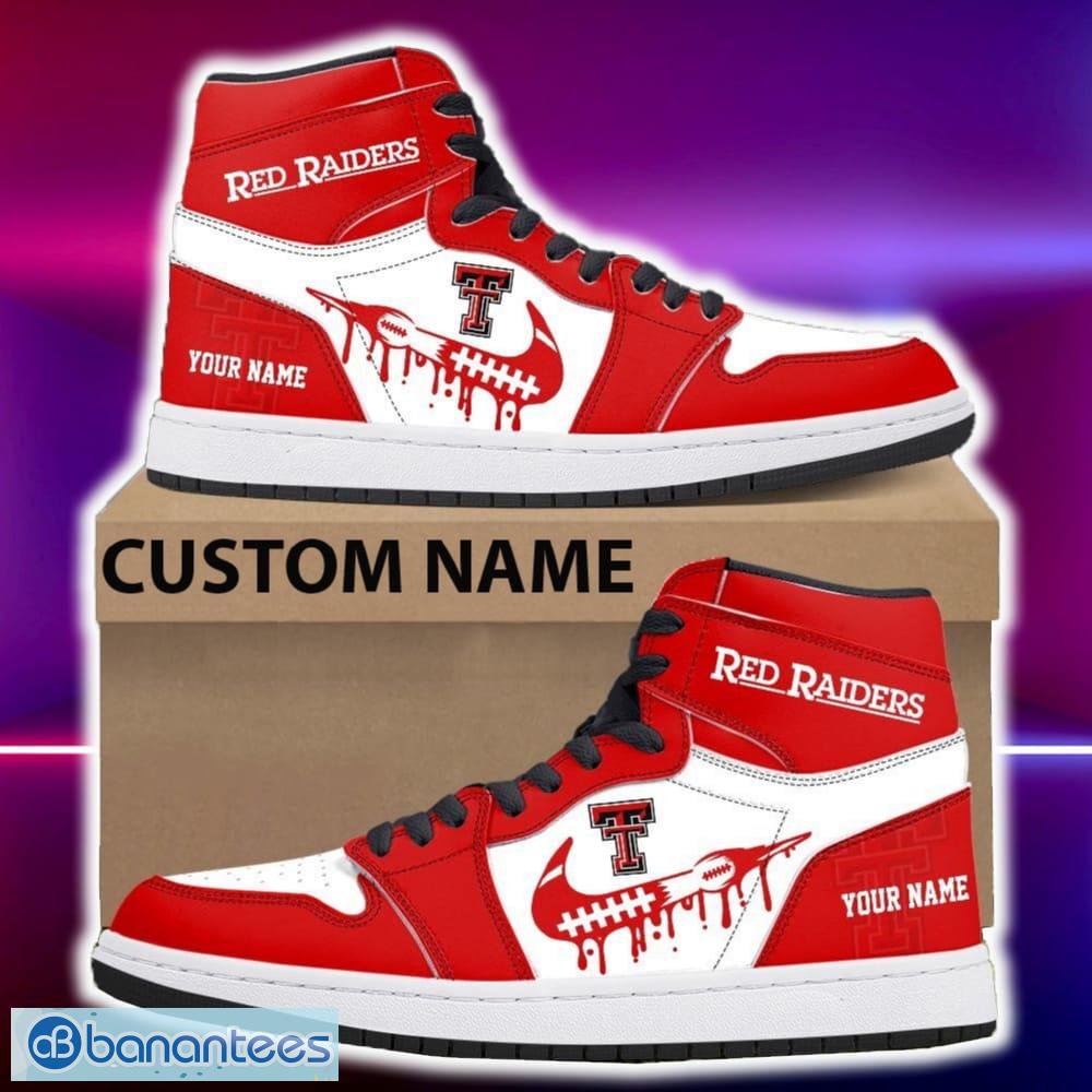 texas tech red raiders air jordan hightop shoes new custom name for fans gift sneaker image Texas Tech Red Raiders Air Jordan Hightop Shoes New Custom Name For Fans Gift Sneaker - Texas Tech Red Raiders Air Jordan Hightop Shoes Photo 4