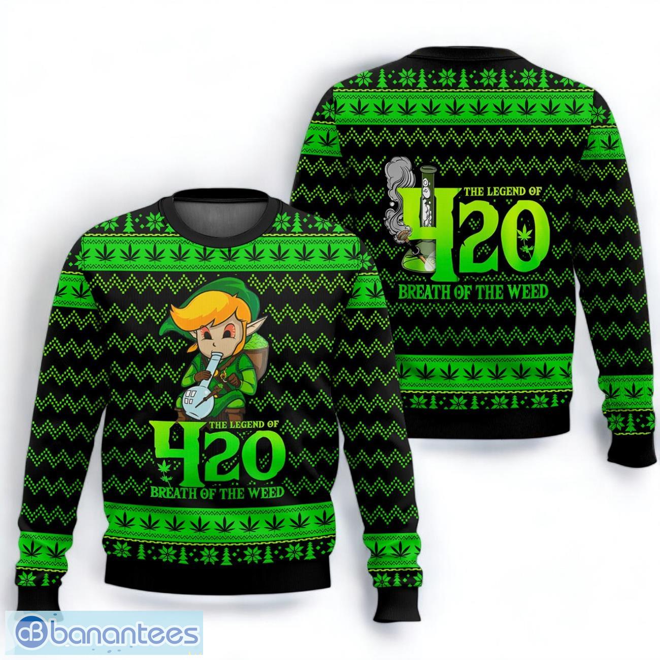 the legend of 420 ugly sweater christmas gift for fans image The Legend Of 420 Ugly Sweater Christmas Gift For Fans Product Photo 1