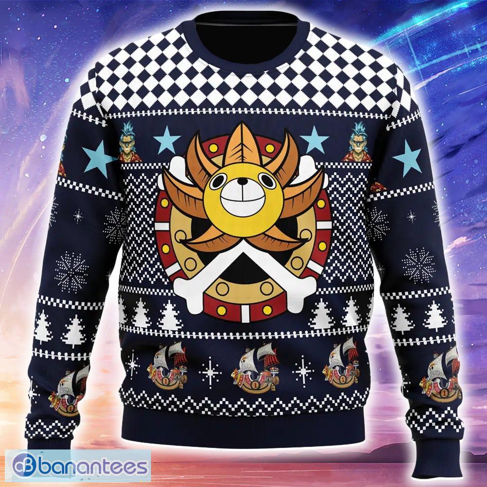 thousand sunny one piece knitted christmas sweater trending holidays for men women fans image Thousand Sunny One Piece Knitted Christmas Sweater Trending Holidays For Men Women Fans - Thousand Sunny One Piece Ugly Christmas Sweater_1