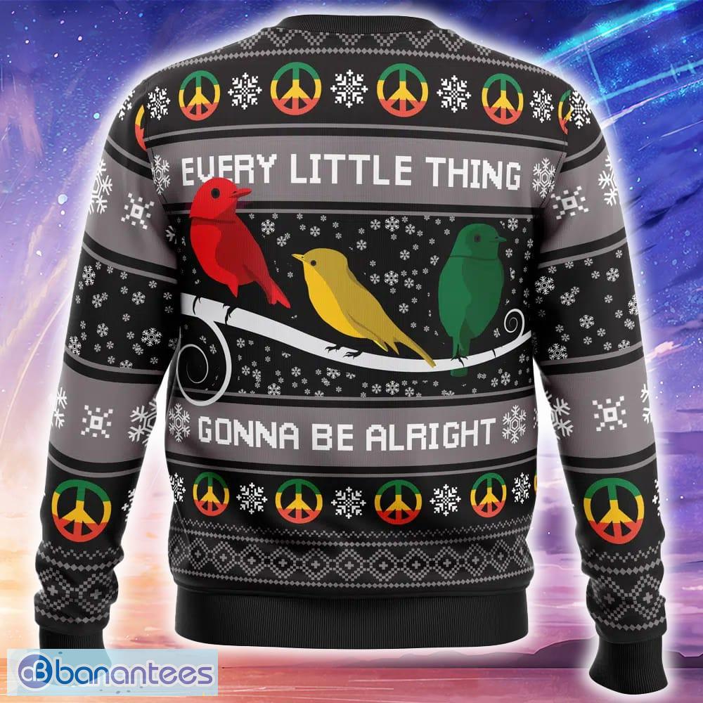 three little birds bob marley ugly christmas 3d sweater trending holidays for men women fans 1 image Three Little Birds Bob Marley Ugly Christmas 3D Sweater Trending Holidays For Men Women Fans - Three Little Birds Bob Marley Ugly Christmas Sweater_2