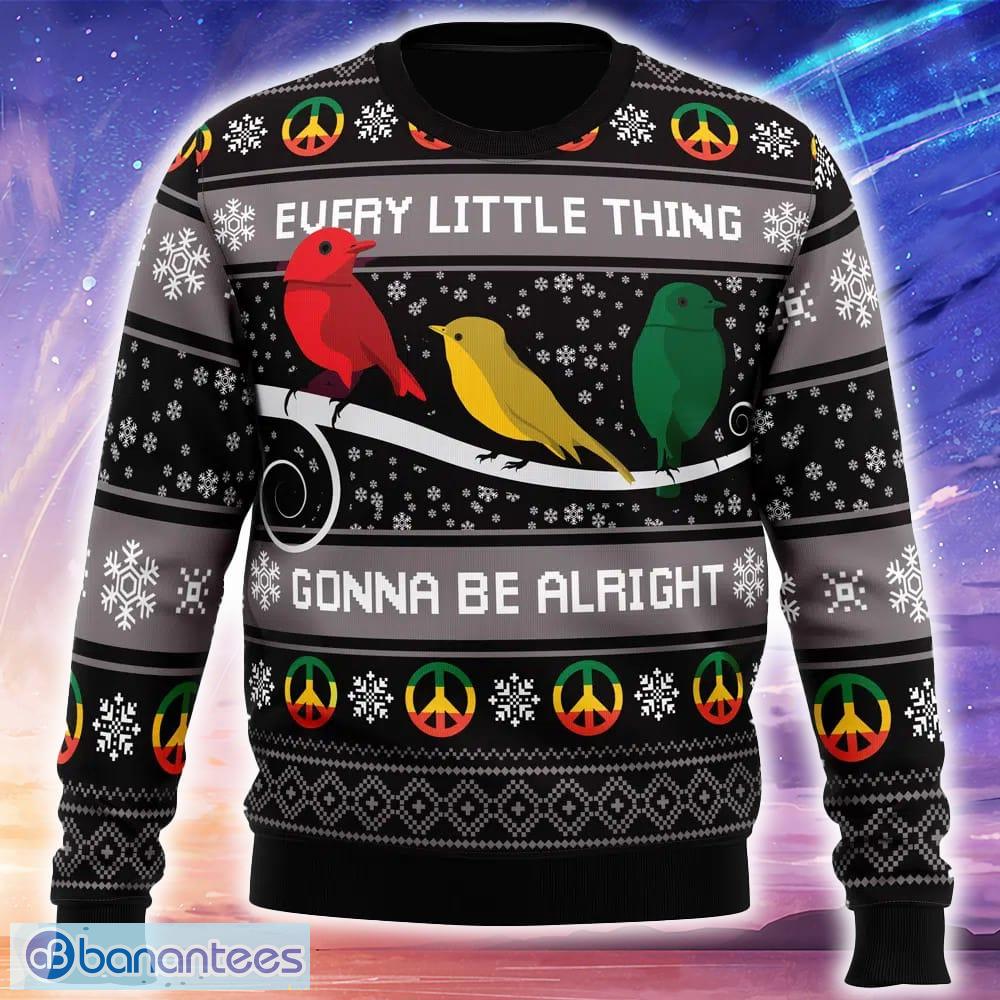 three little birds bob marley ugly christmas 3d sweater trending holidays for men women fans image Three Little Birds Bob Marley Ugly Christmas 3D Sweater Trending Holidays For Men Women Fans - Three Little Birds Bob Marley Ugly Christmas Sweater_1