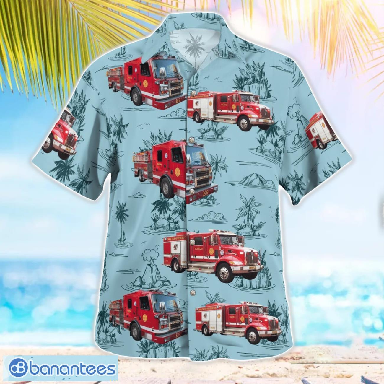 Toledo, Ohio, Toledo Fire & Rescue Department Hawaiian Shirt Toledo, Ohio, Toledo Fire & Rescue Department Hawaiian Shirt Product Photo 3