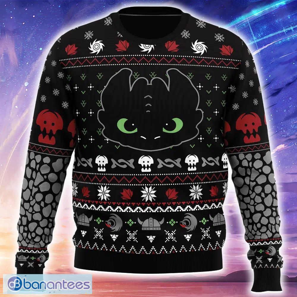 toothless how to train your dragon ugly christmas sweater trending holidays for men women fans image Toothless How To Train Your Dragon Ugly Christmas Sweater Trending Holidays For Men Women Fans - Toothless How To Train Your Dragon Ugly Christmas Sweater_1