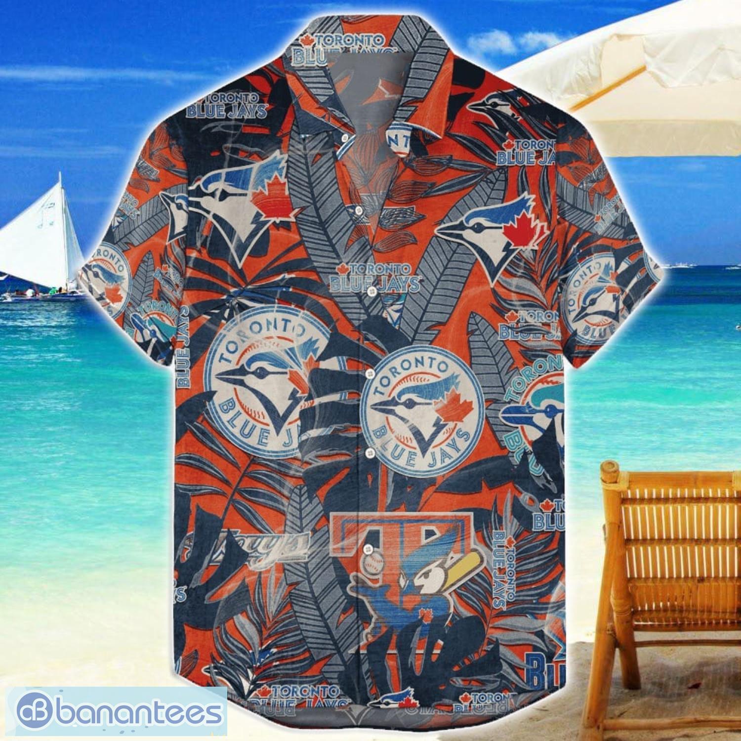 toronto blue jays 3d hawaiian shirt retro logo revolution mlb new design summer gift for men women image Toronto Blue Jays 3D Hawaiian Shirt Retro Logo Revolution MLB New Design Summer Gift For Men Women Product Photo 1