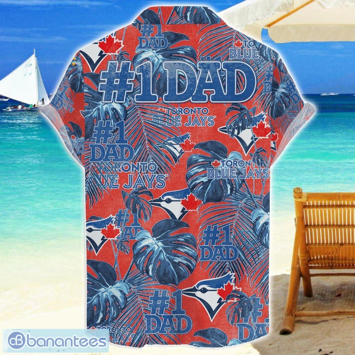 toronto blue jays dad hawaiian fathers day gift for dad grandpa mlb sports beach shirt 1 image Toronto Blue Jays Dad Hawaiian Father’s Day Gift For Dad Grandpa MLB Sports Beach Shirt Product Photo 2